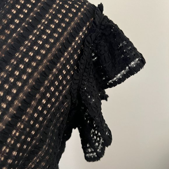 MAX STUDIO | NWT Lace Sheath Flutter Sleeve Midi Dress - Picture 8 of 17